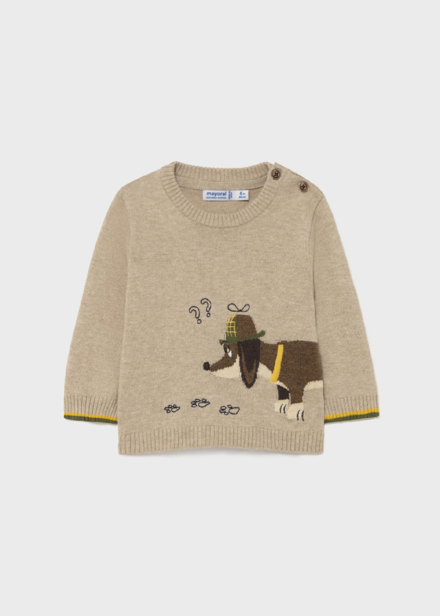 Jersey intarsia "dog"   