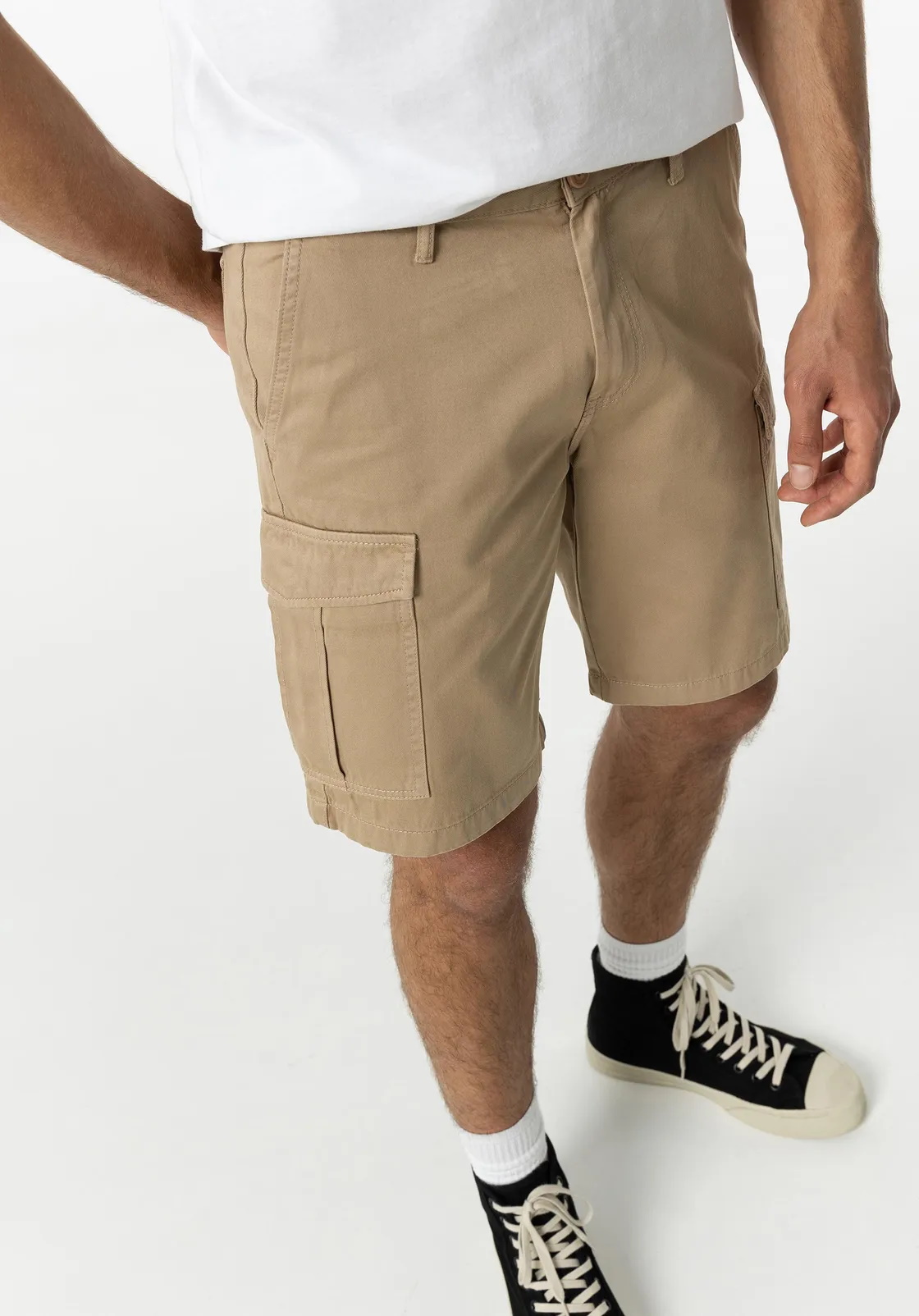 Calções não Denim Homem Short Cargo Regular_2