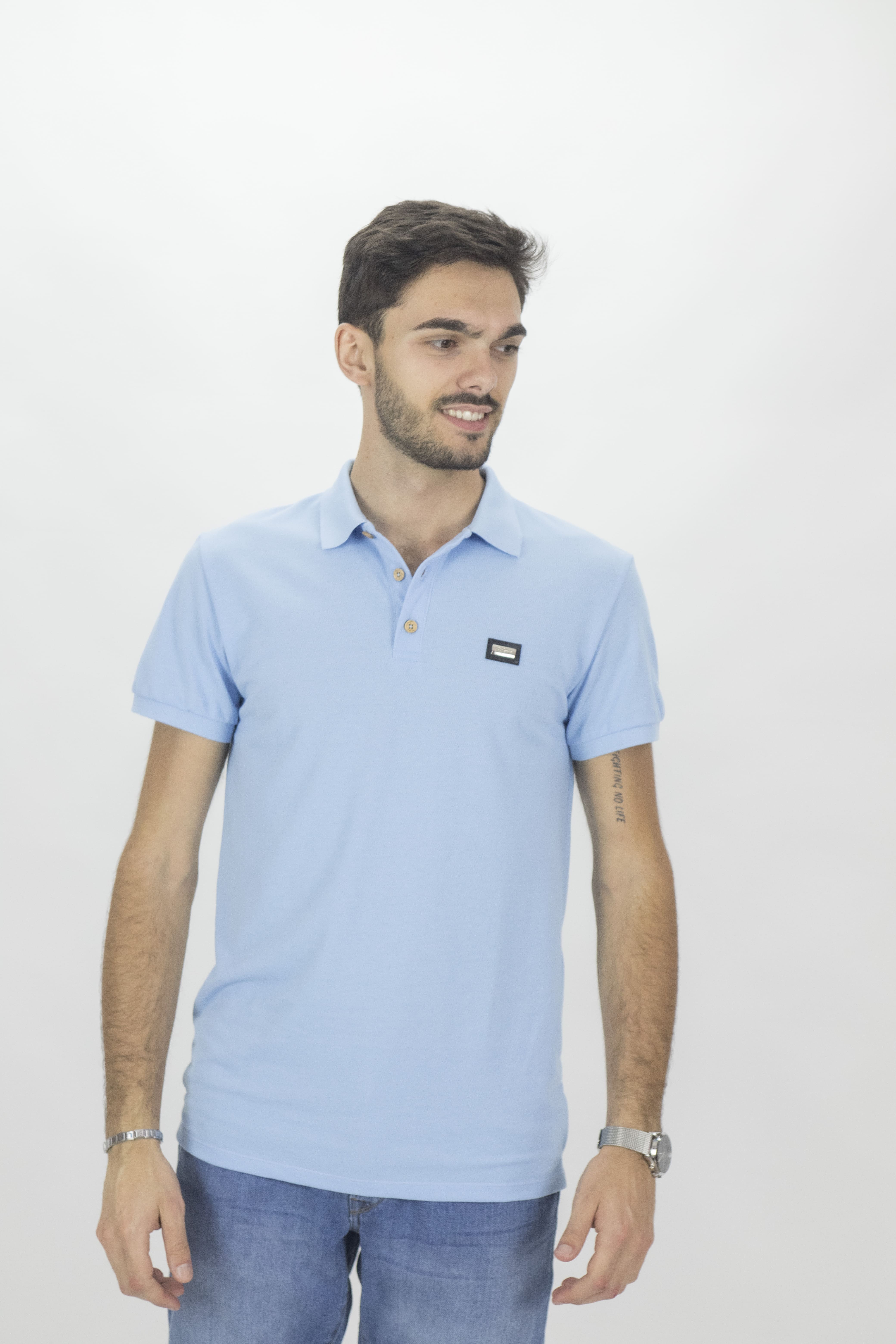 Polo Homem 50% Algodão 50% poliester             