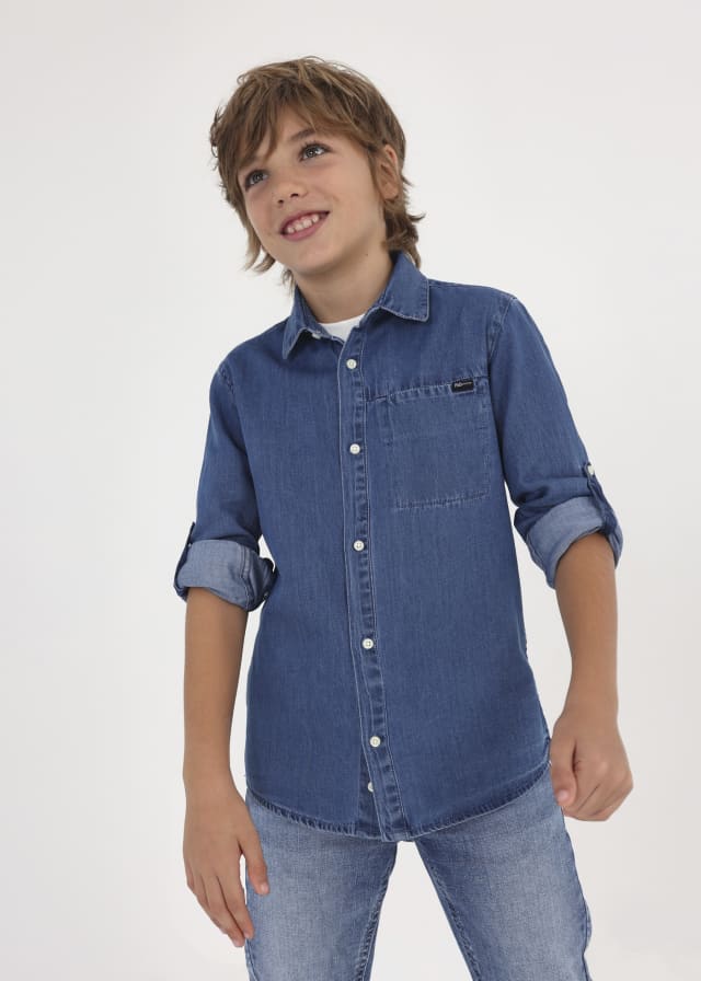 Camisa m/comp. denim