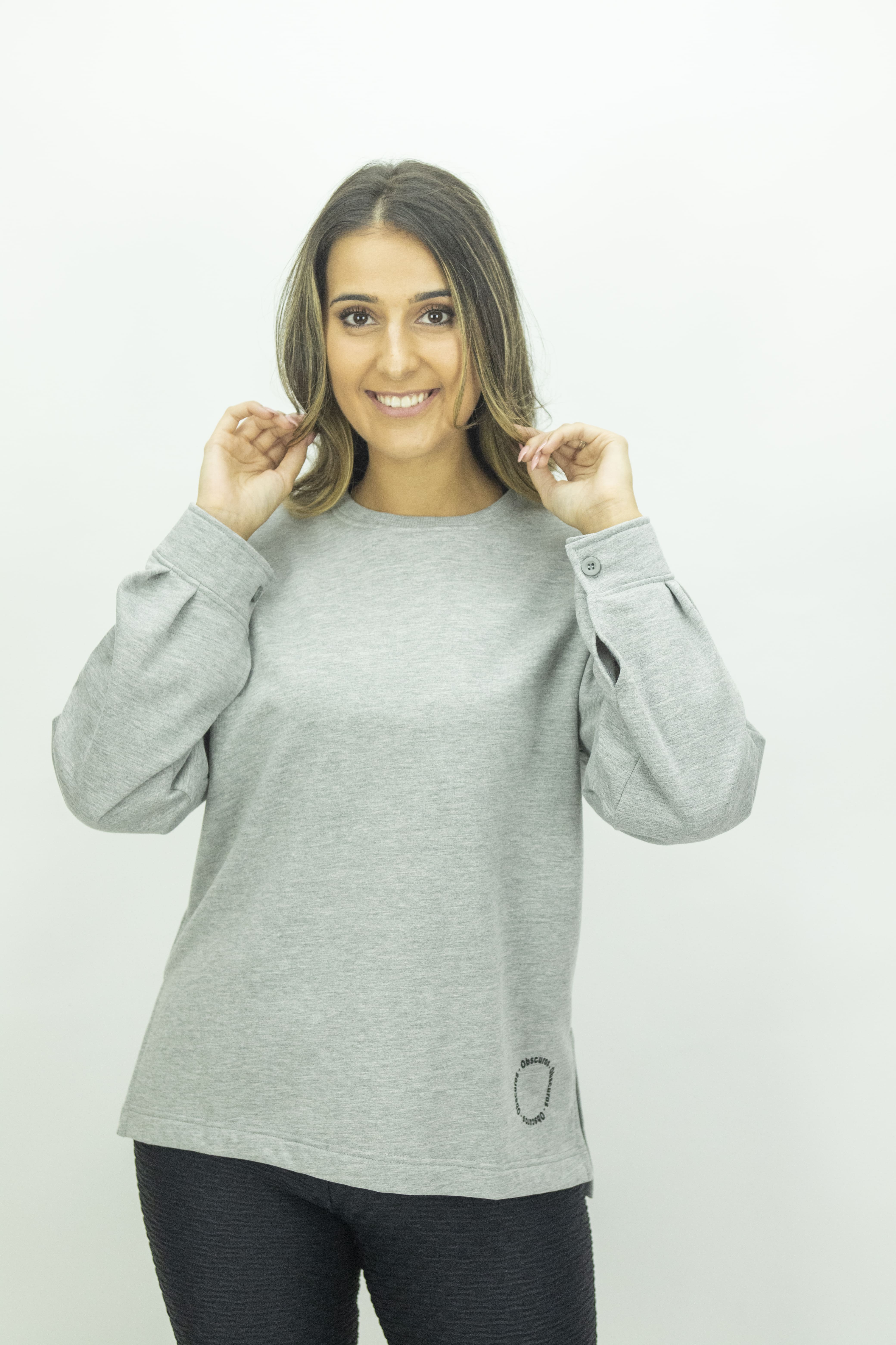 Sweats Senhora decote redondo 50% Algodão 50% poliester            