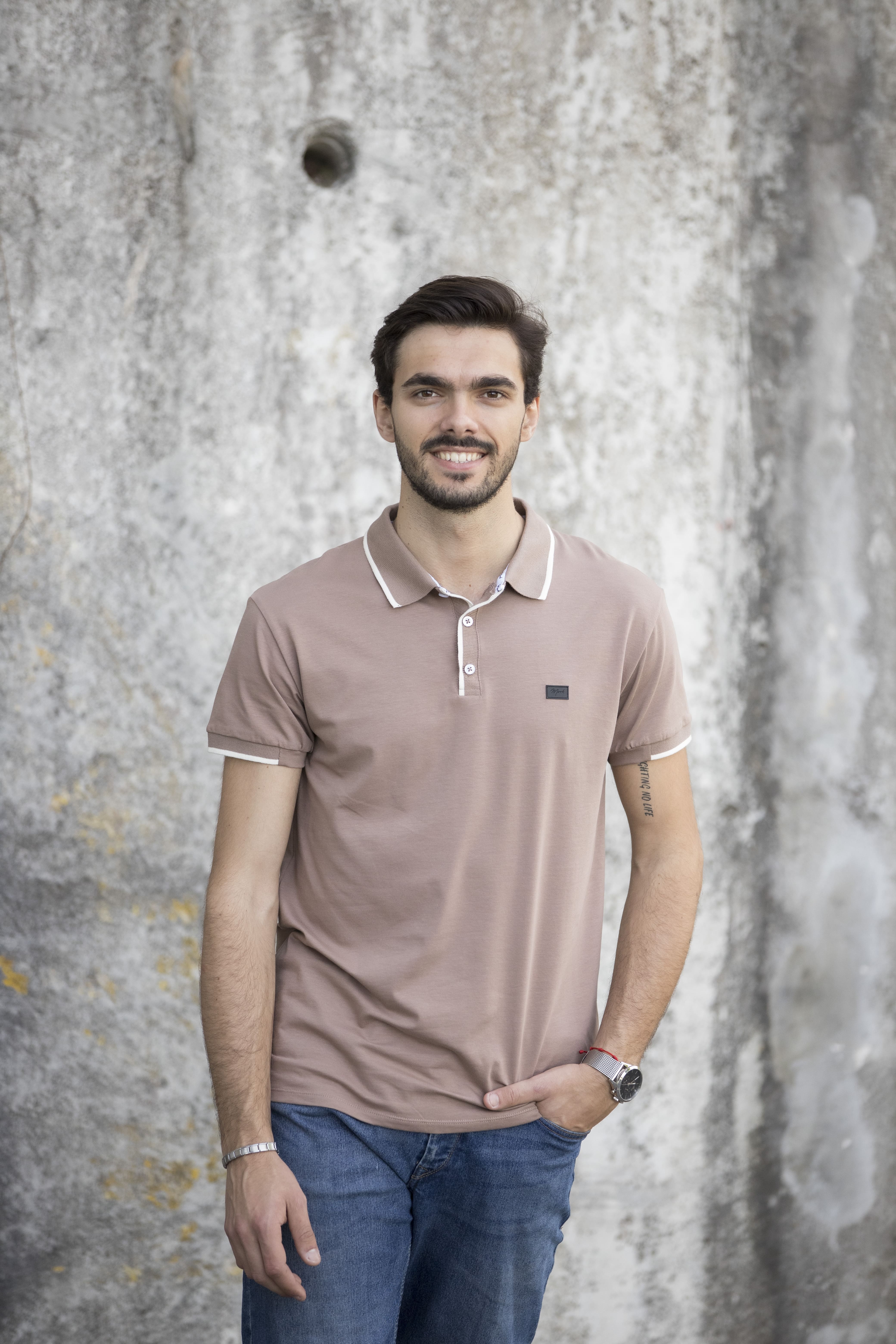 Polo Homem Jersey M/ Curta 90% Algodão 10% Lycra