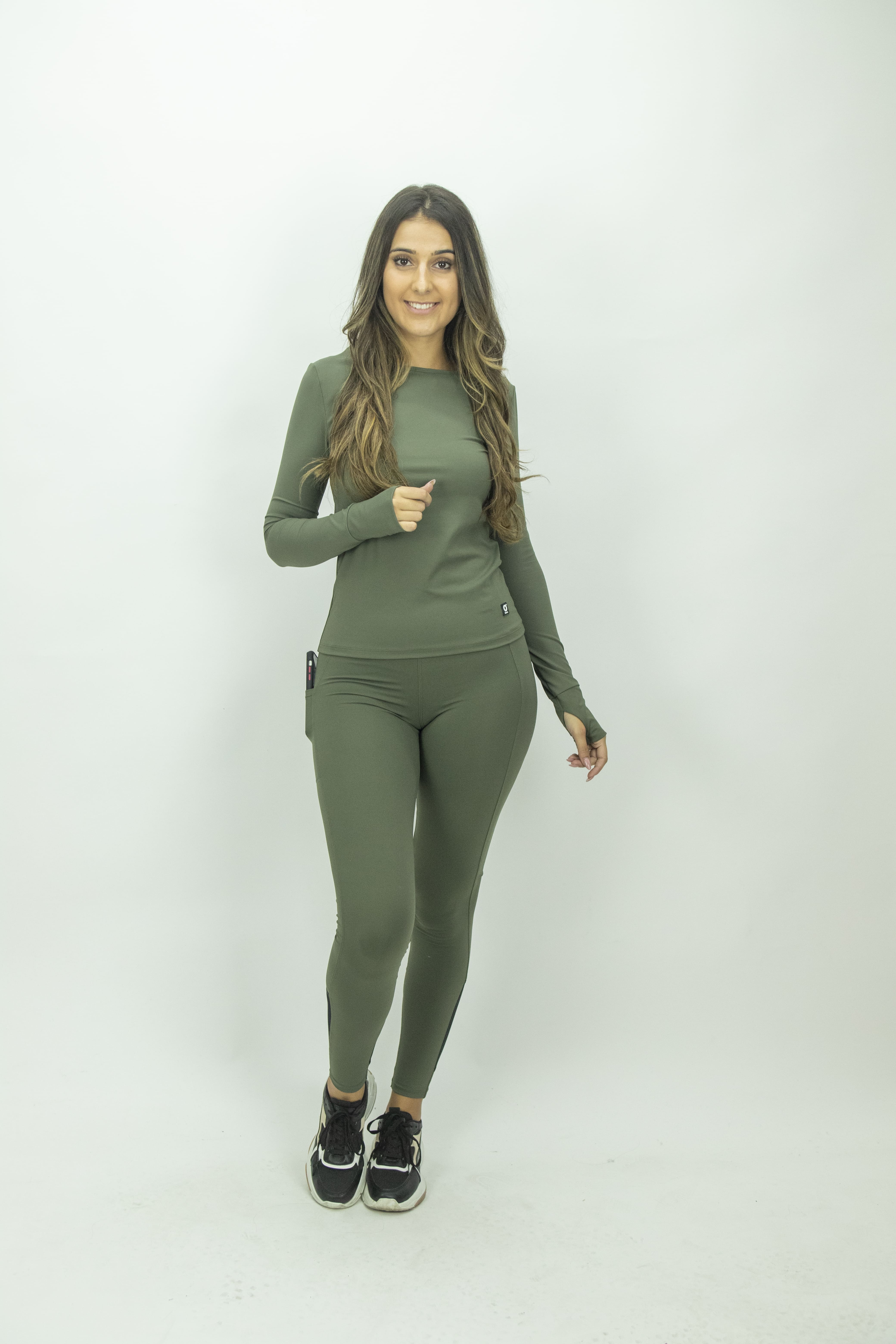 Leggings Cinta Subida C/Fexo no Bolso e Transpare 80% Poliamida 20% Elastano    